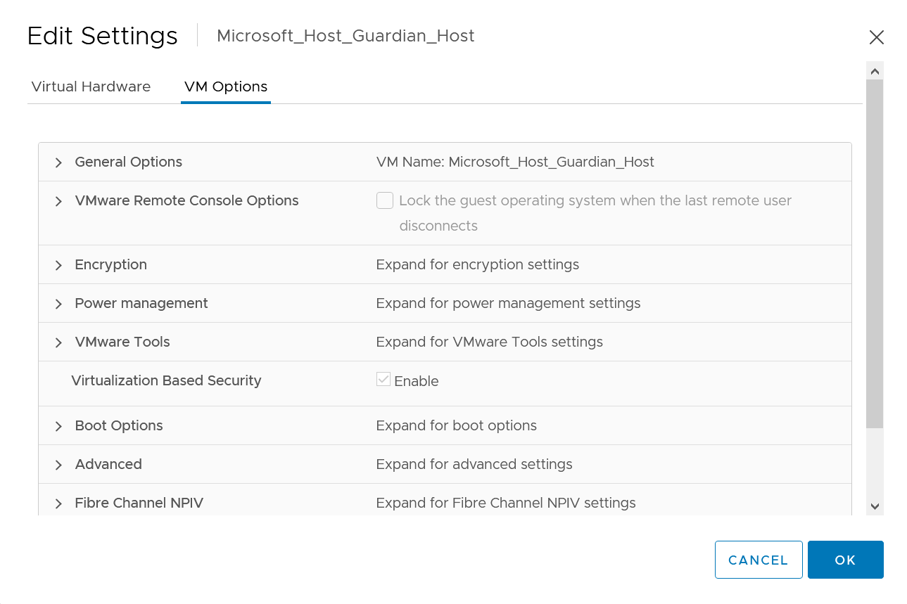 Host Installation 2 VBS Enabled