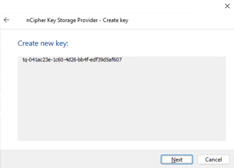 csr create key 1