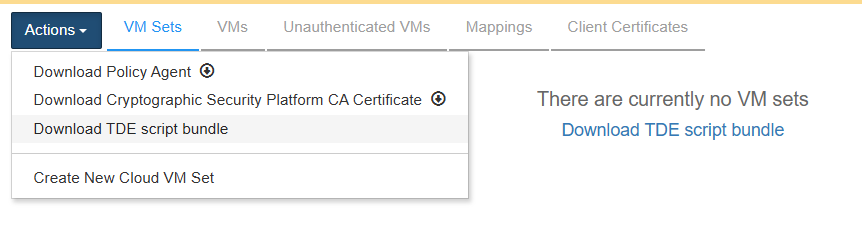 csp action download tde scripts