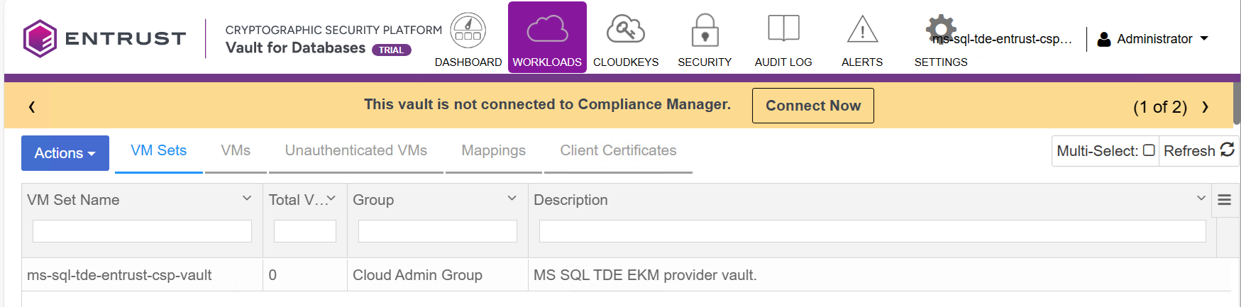 new cloud vm set created