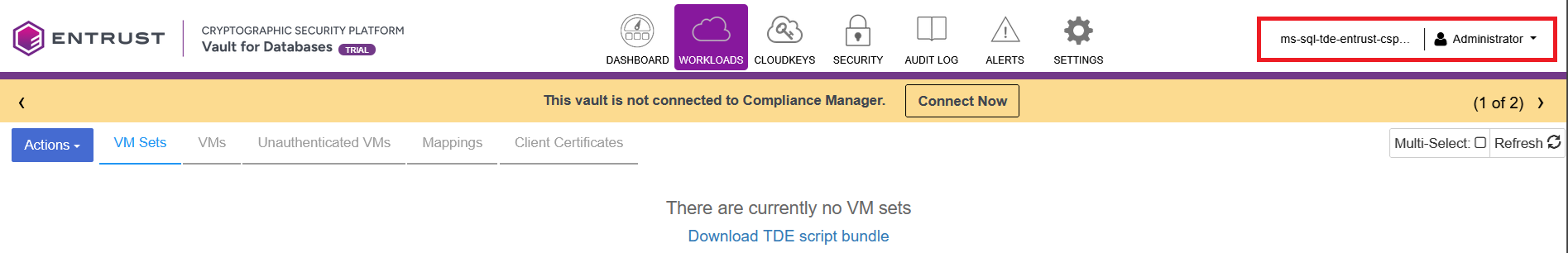 sign vault new password