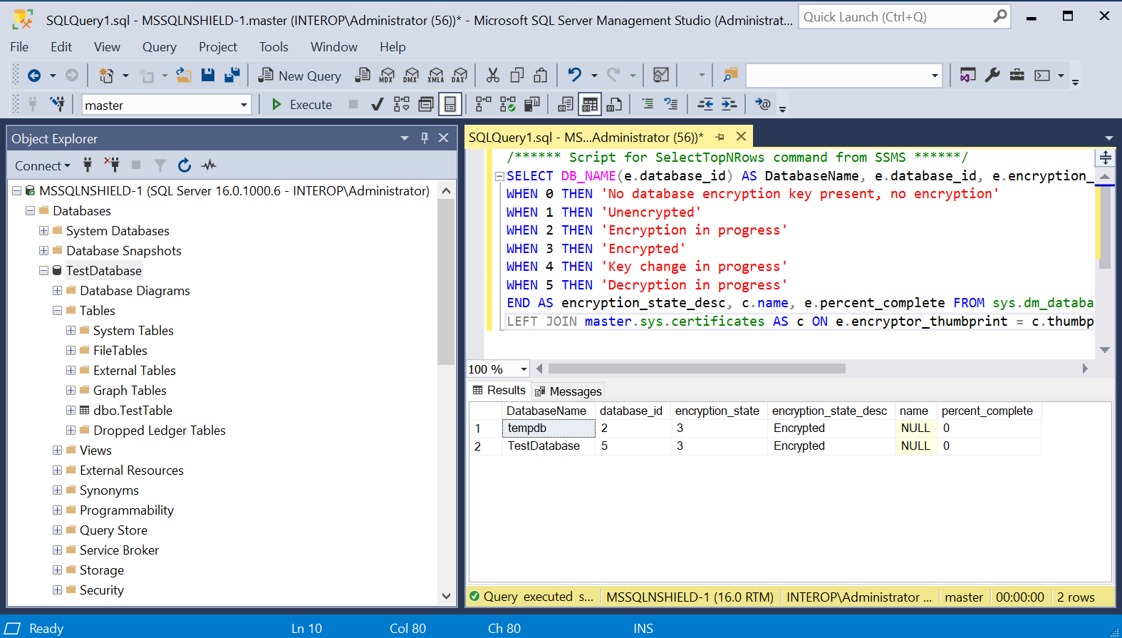 TDE 6 Verify Encryption State