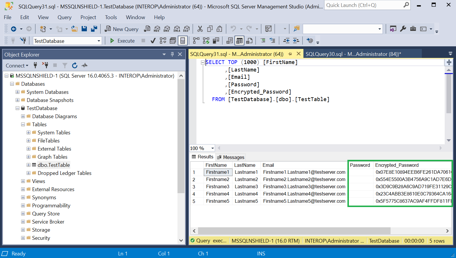 column encryption asymmetric encrypted