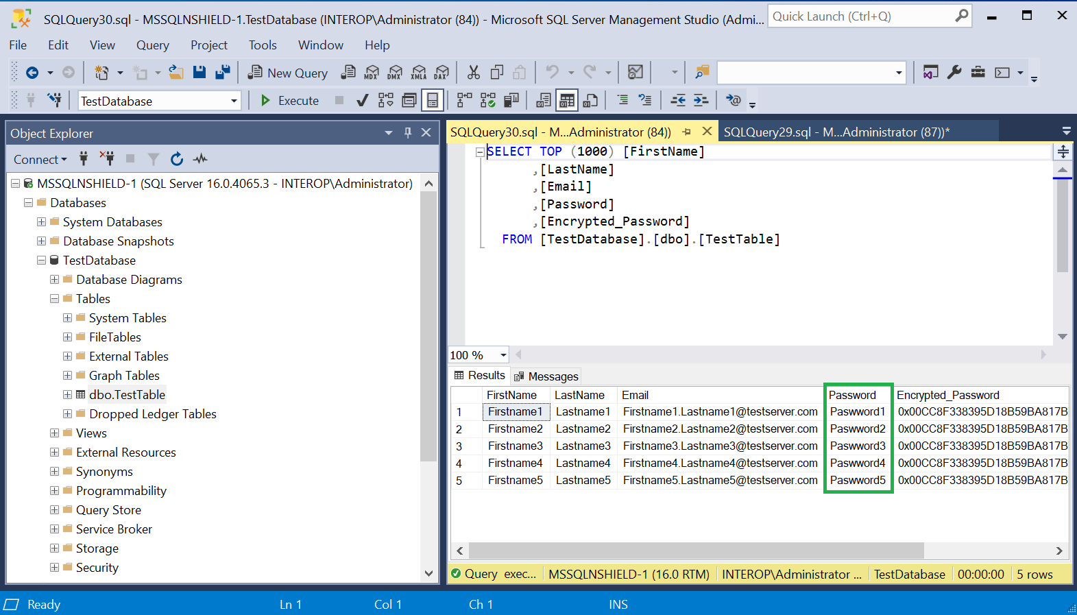 column encryption symmetric decrypted