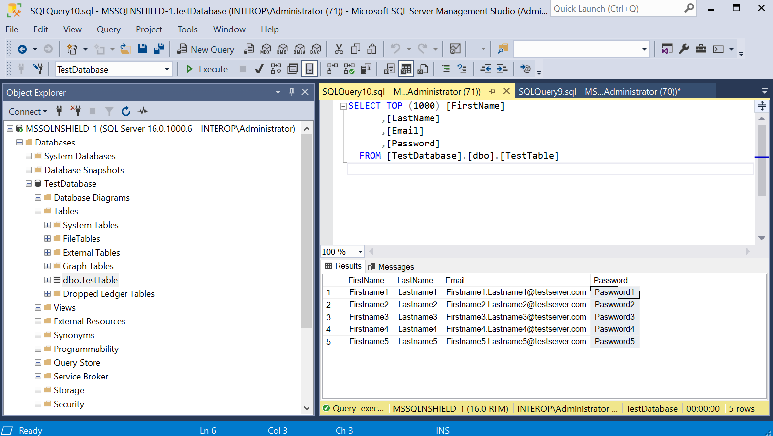 column encryption table 1