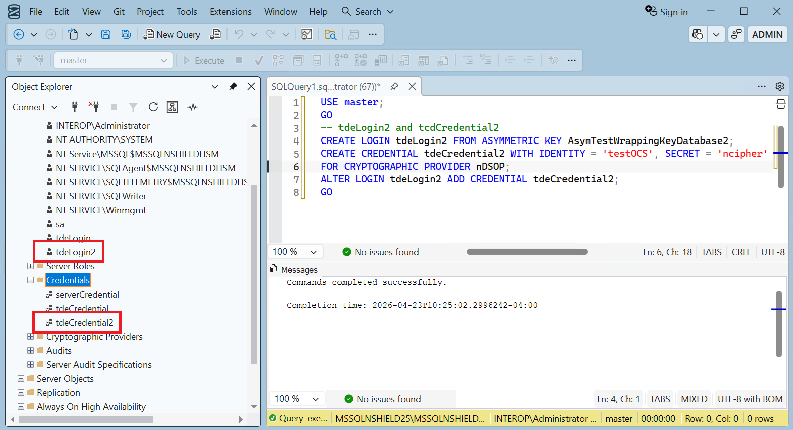 Restore 2 Login and Credential