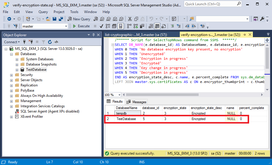 Upgrade New Encryption State