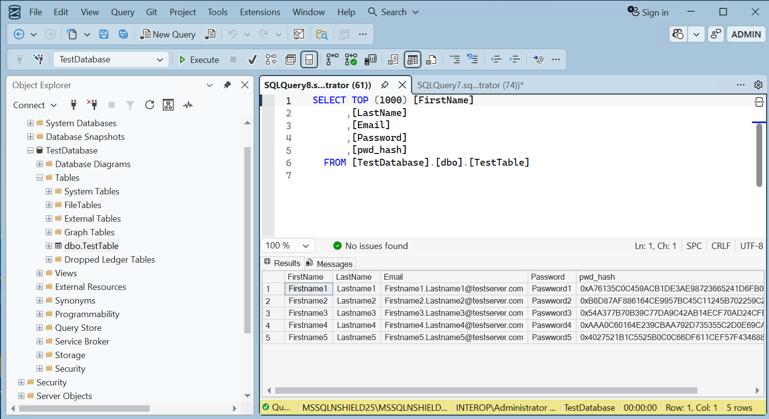column encryption asymmetric decrypted