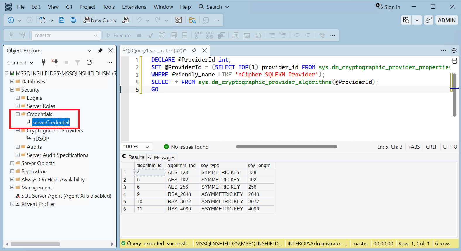server credential 2