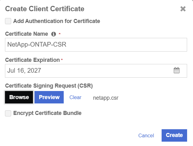kc create certificate csr