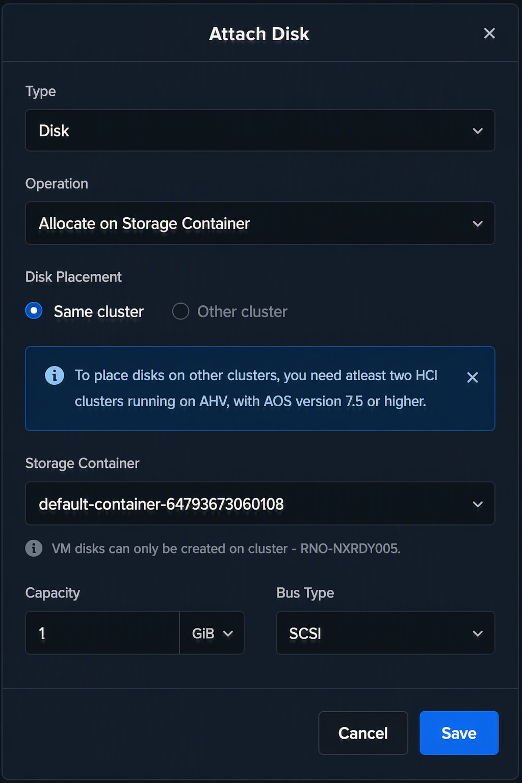 add disk