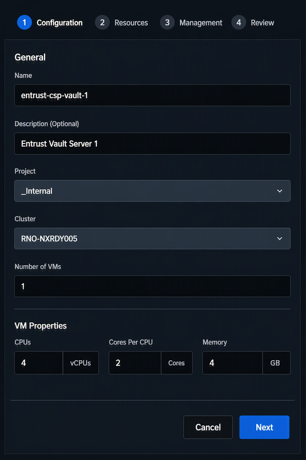 create vm