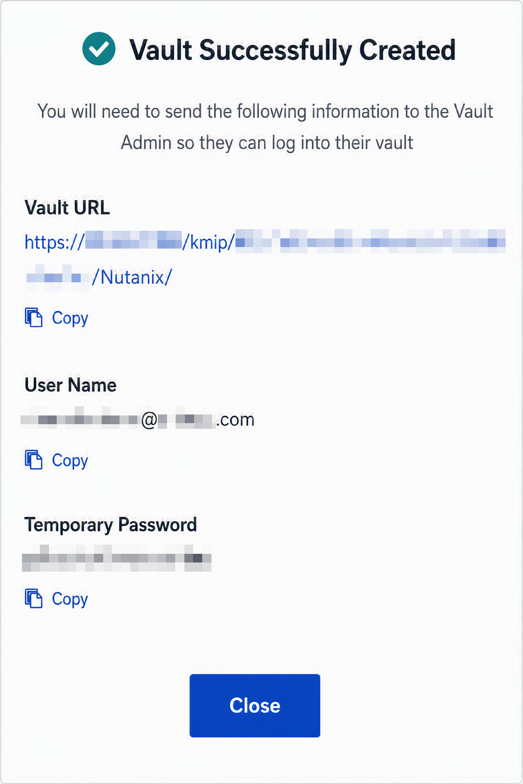 csp vault created