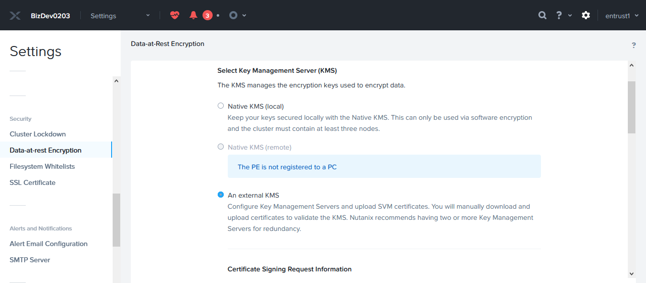 Nutanix Setup 2 External KMS