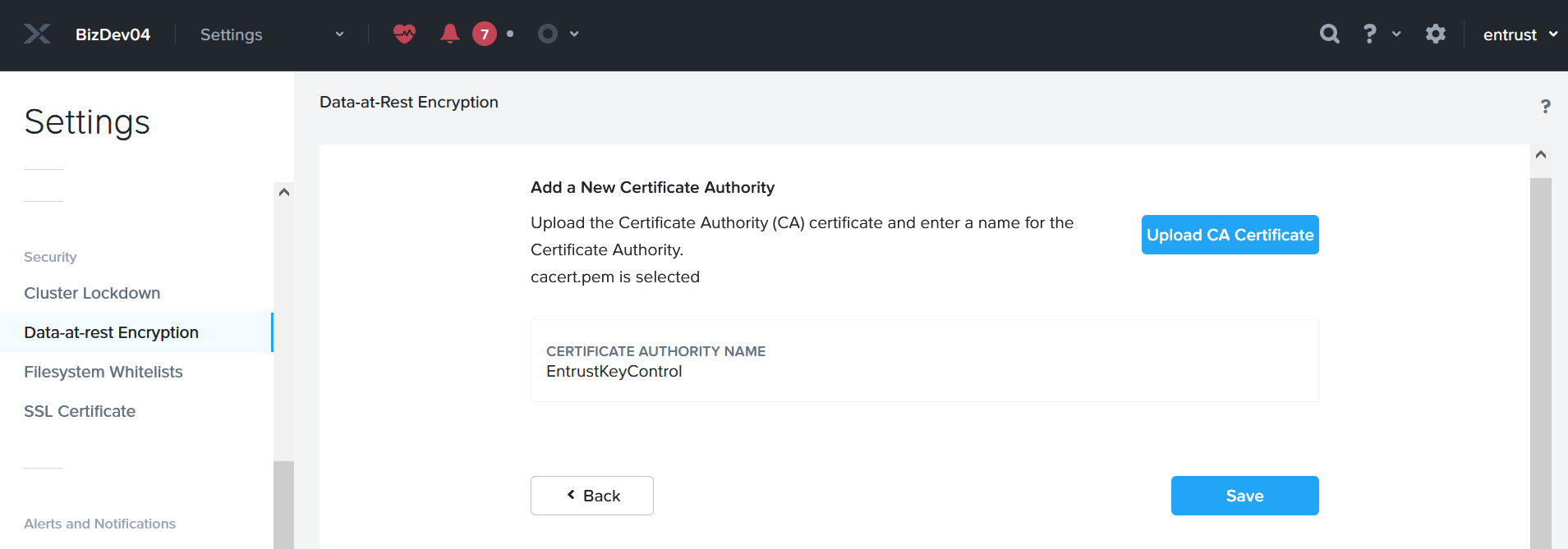 nutanix certauth add kms 2