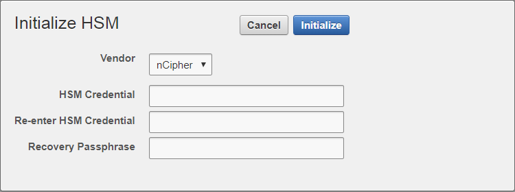 hsm initialize ncipher