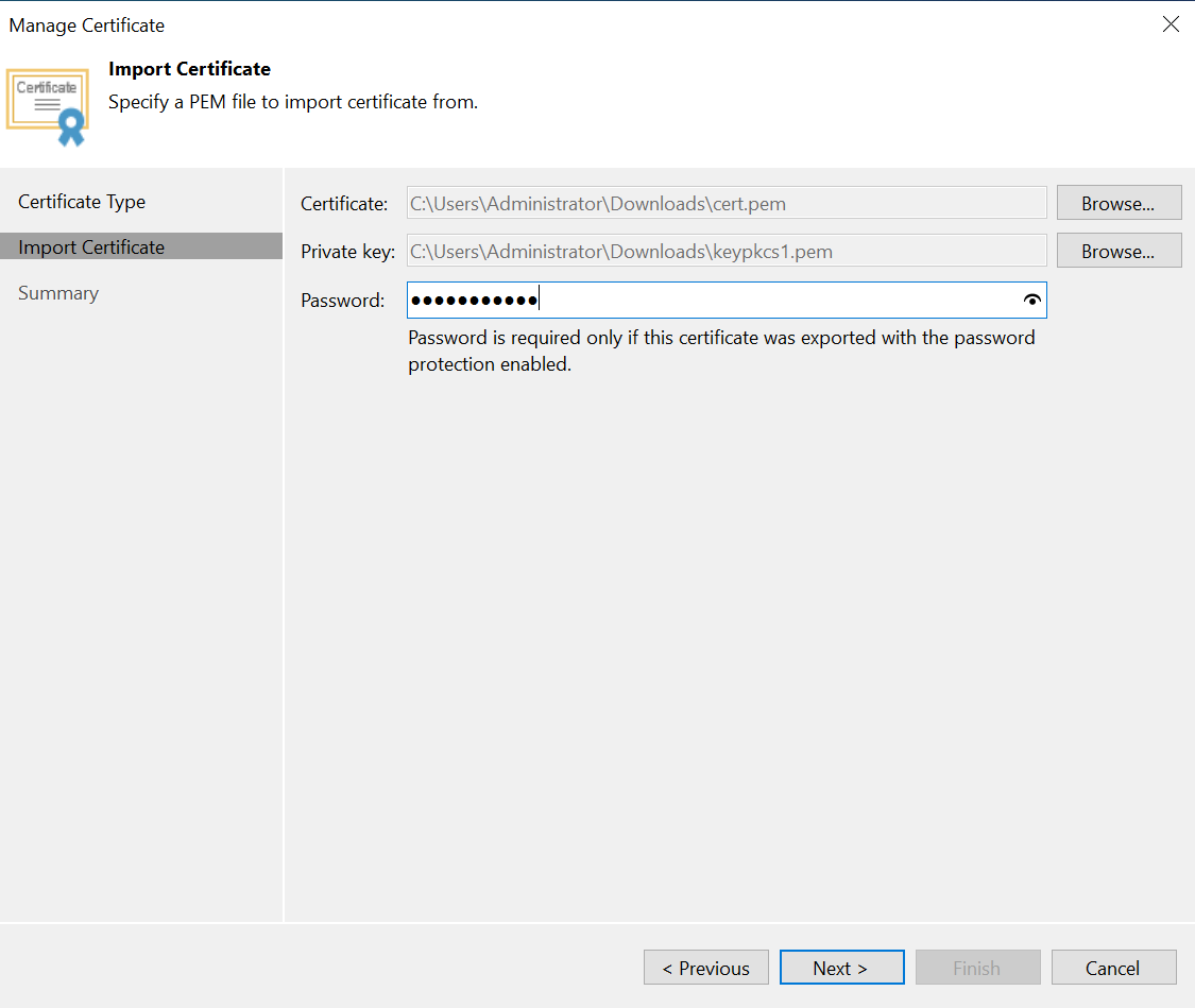 import client certificates