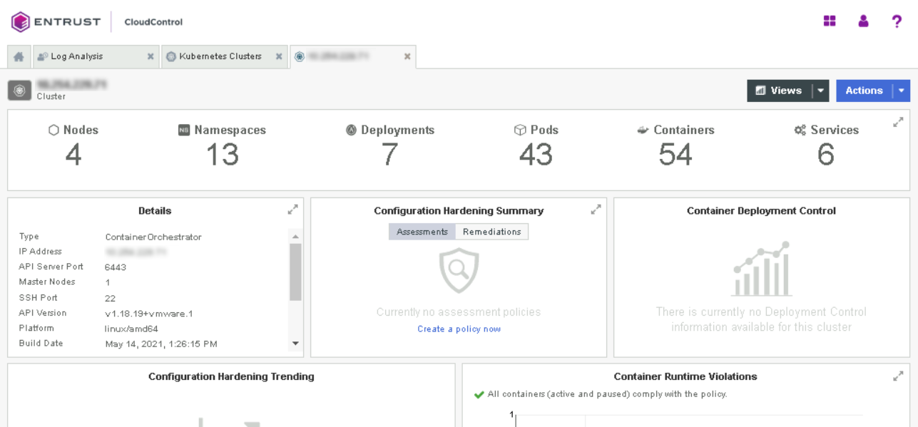 tz kbclusterdashboardkubernetes