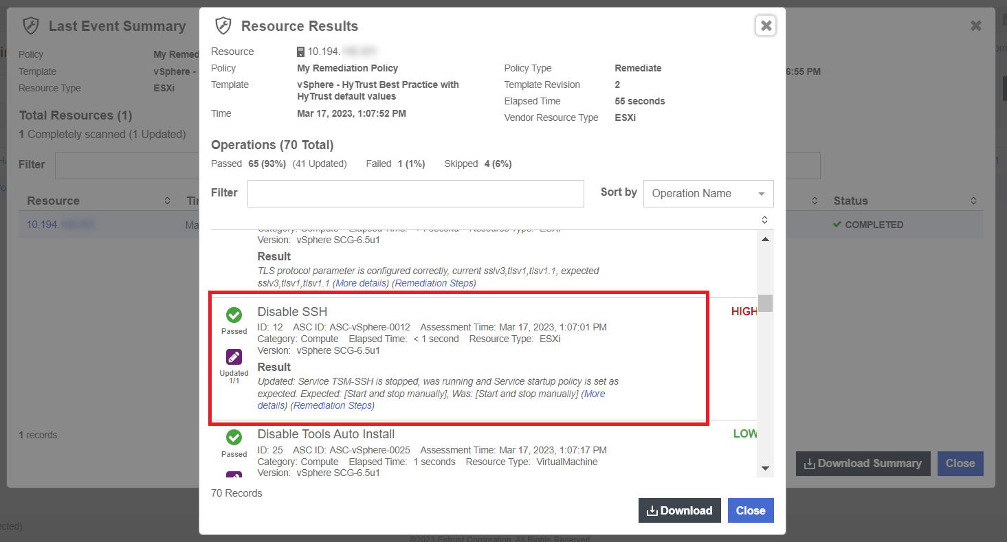 remediate disable ssh