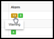 Alarm count column