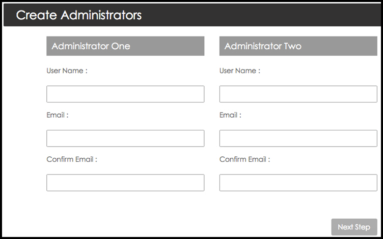 Create adminstrator account