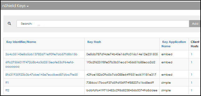 Keys information