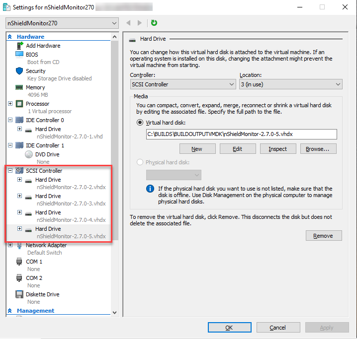 SCSI controller’s added