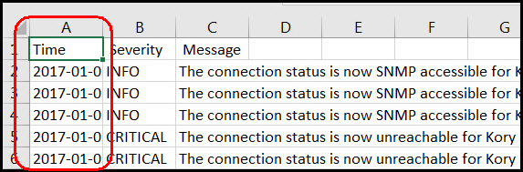 Export log