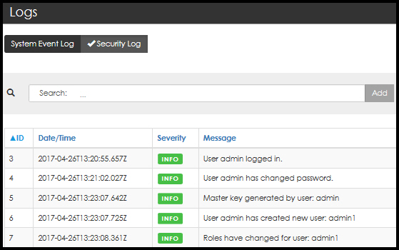 Security log details