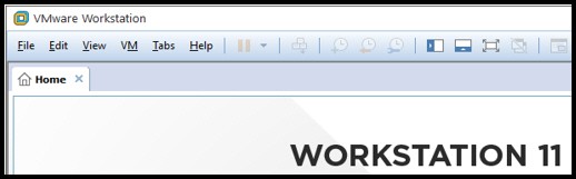 VMWare Workstation home screen
