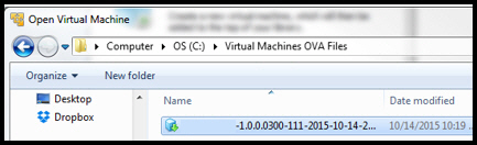 Open Virtual Machine page