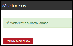 Destroy master key