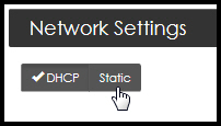 DHCP or static option