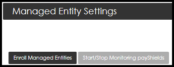 Manage entity settings