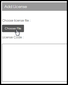 Choose license file