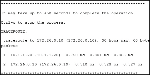 Traceroute output