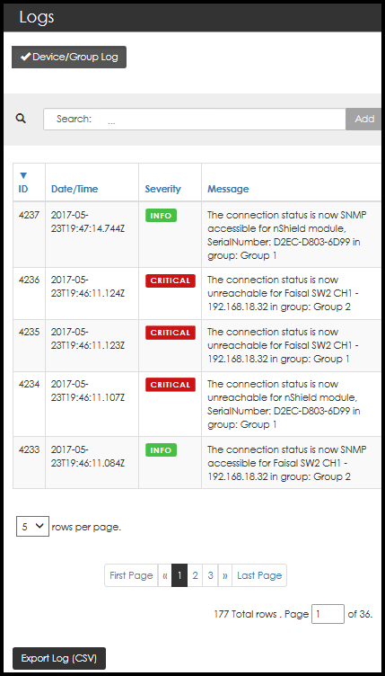 Group manager logs