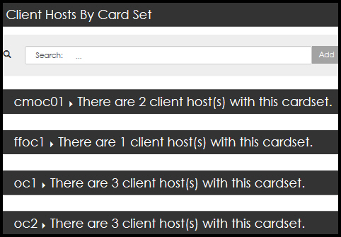 Client hosts by card set