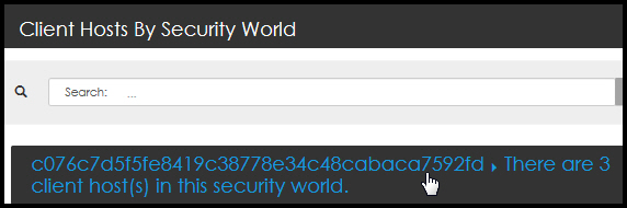 Client hosts by Security World
