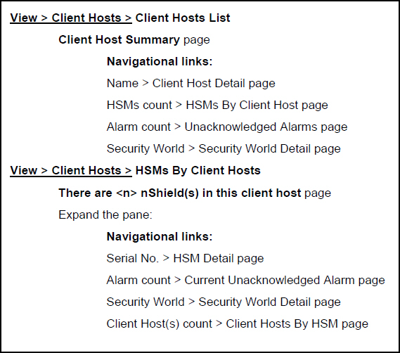 View client hosts details